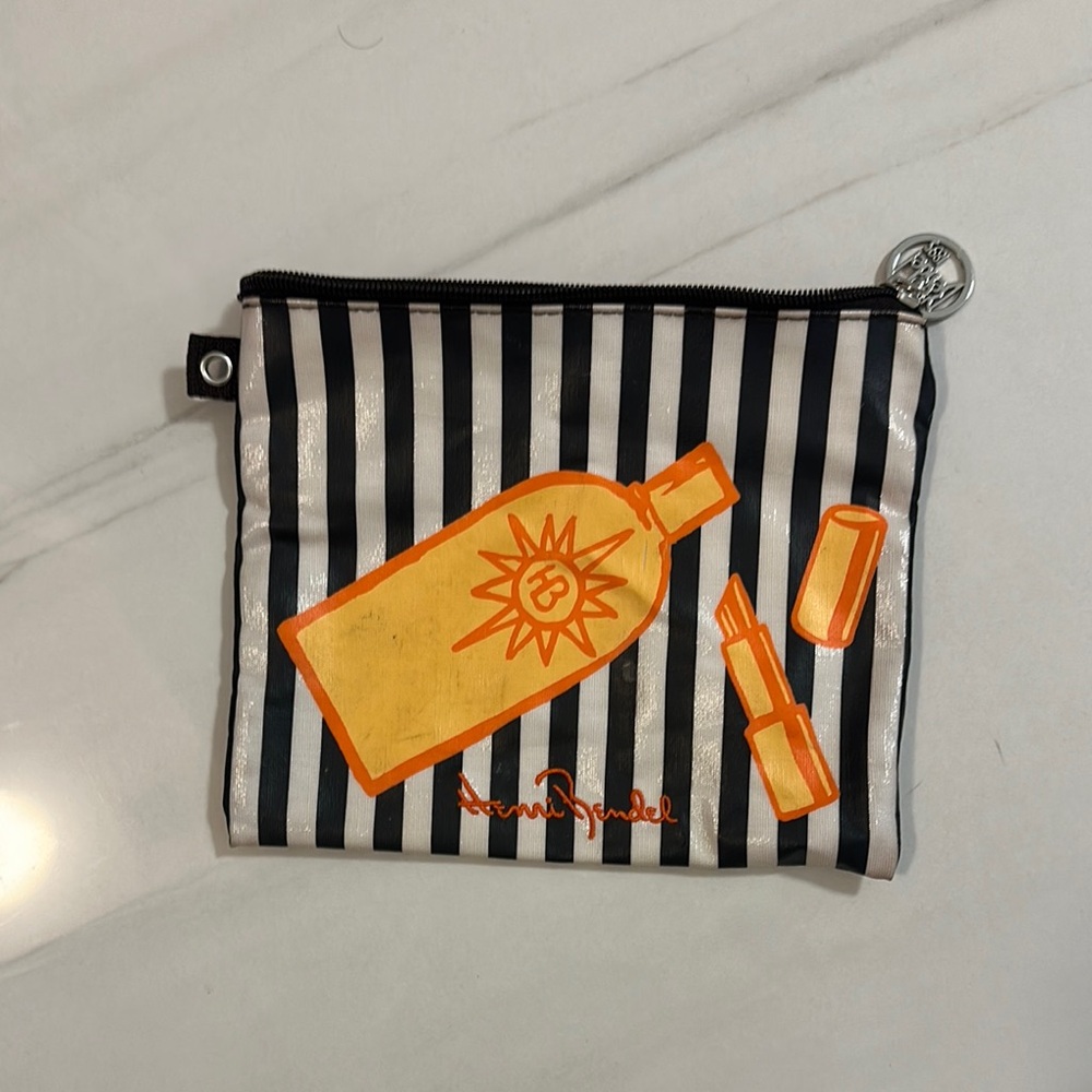 HENRI BENDEL Striped Pouch with Sunblock Design Pouch.